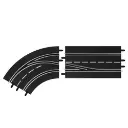 Changement de voie courbe gauche, extérieur vers intérieur - Carrera Digital 30362 - 1/24
