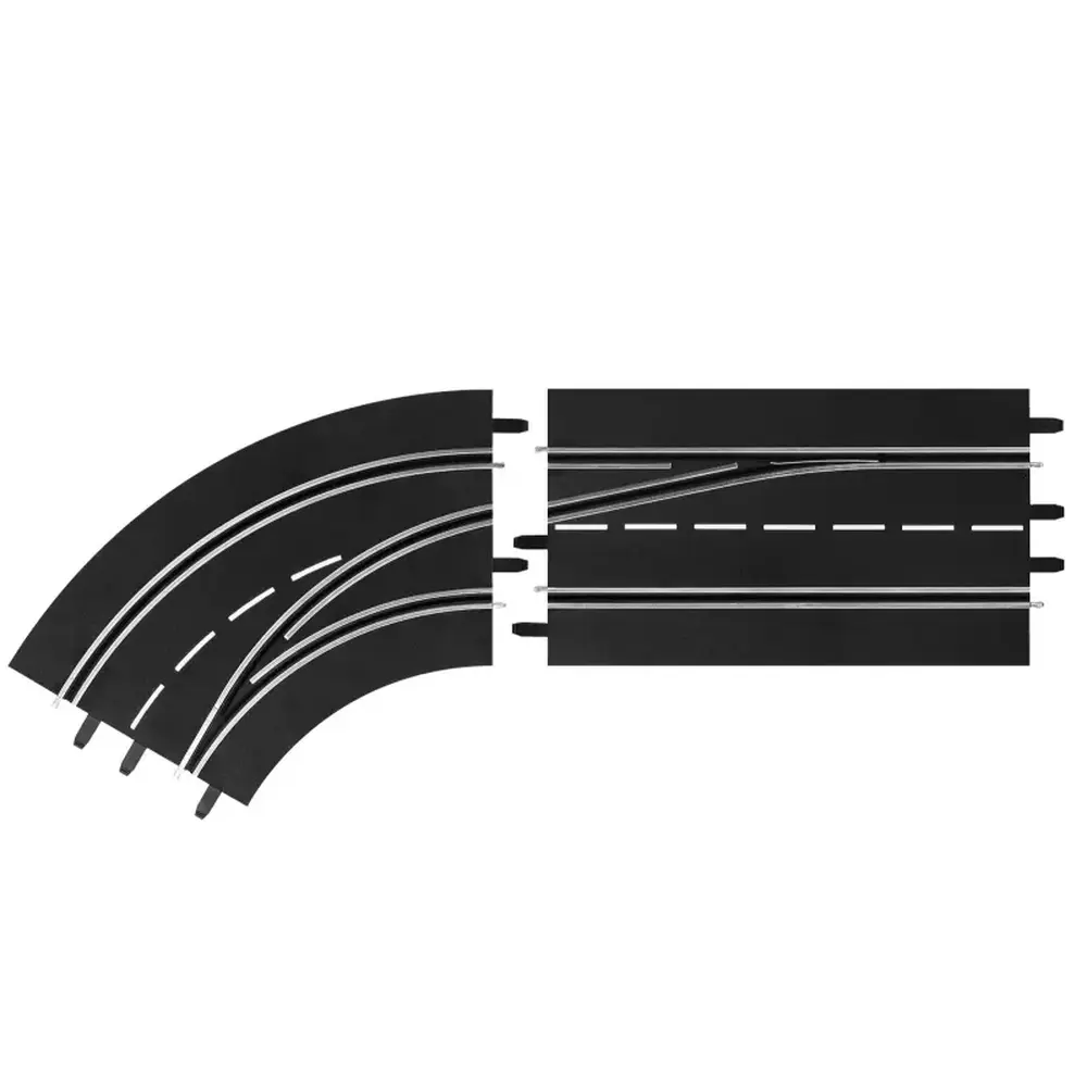 Changement de voie courbe gauche, intérieur vers extérieur - Carrera Digital 30363 - 1/24