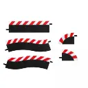 5 Bordures pour voie des arrêts aux stands - Carrera 20602 - 1/24