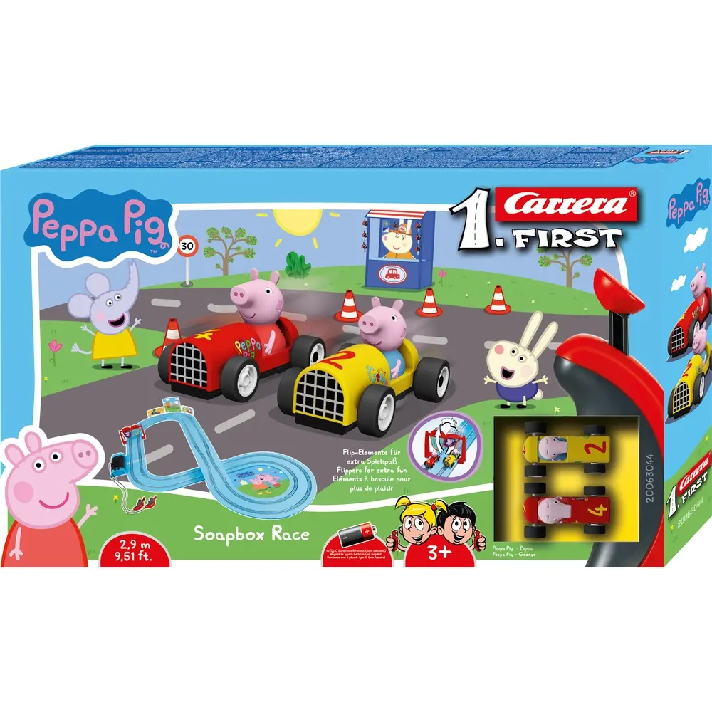 Coffret Peppa Pig caisses à savon - Carrera First 63044 - Analogique
