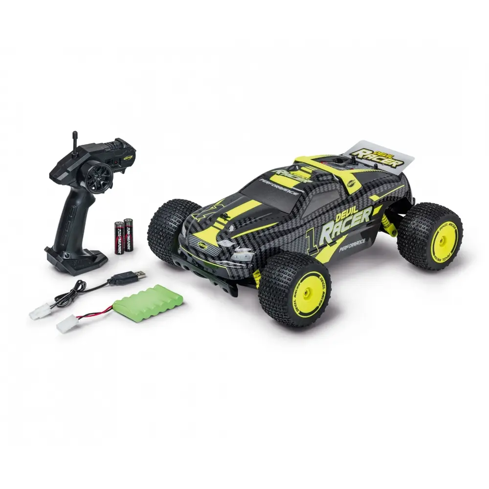 Voiture radiocommande Devil Racer - Carson 500404244 - 1/10 - Jaune - 2,4GHz 100% RTR
