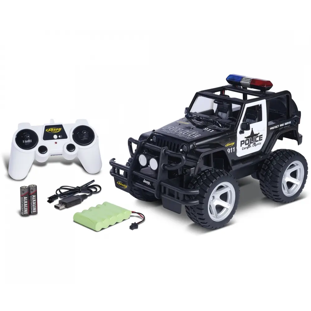 Voiture radiocommande Jeep Wrangler Police - Carson 500404267 - 1/12 - 2.4GHz 100% RTR