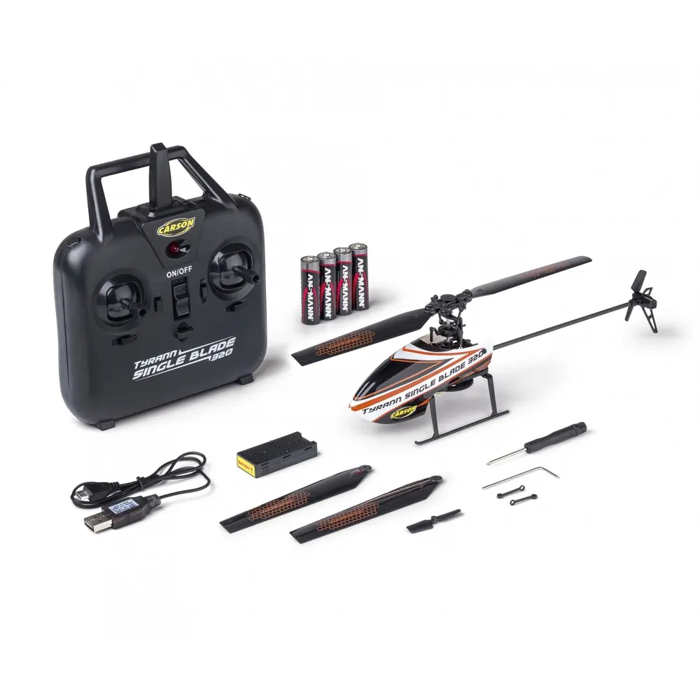 Hélicoptère Tyrann Single Blade 320 - 2.4G 100% RTF ORA - Carson 500507170