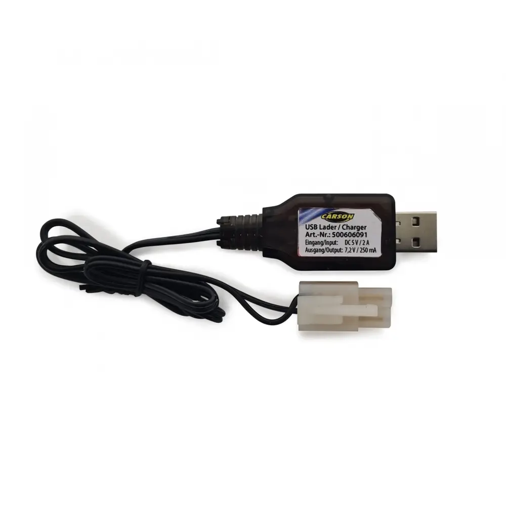 USB Charger 7,2V 250 mAh Tamiya Plug - Carson 500606091