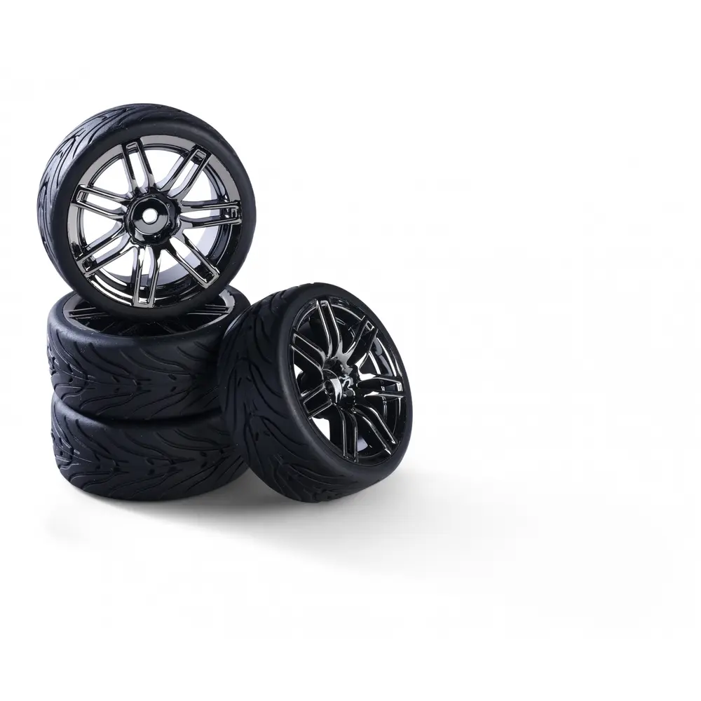 Jeu de 4 roues fumée 14 rayons - Carson 500900175 - 1/10