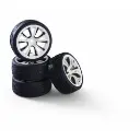 Jeu de 4 roues M-Design Noir/Blanc - Carson 500900183 - 1/10