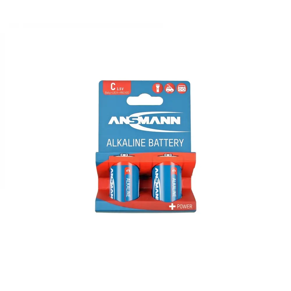 Lot de 2 piles Alkaline 1,5 V Baby/C/LR14 - Carson 500609046 - 1/10