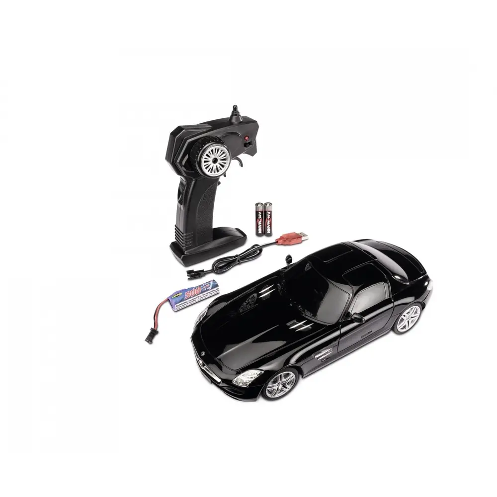 Mercedes Benz SLS AMG 2.4G 100% RTR noir - Carson 500404310 - 1/24