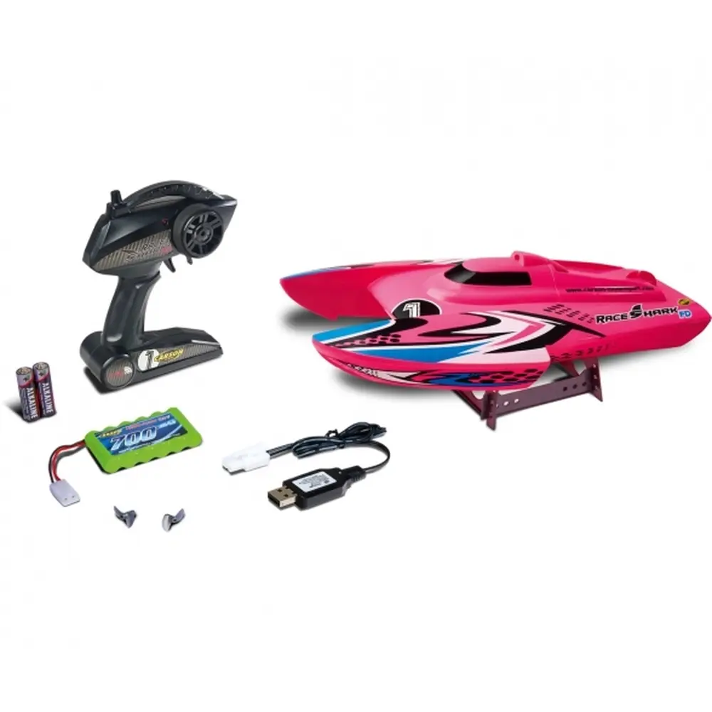 Catamaran RC Race Shark Rose FD 2.4G 100% RTR - Carson 500108037 - Échelle universelle