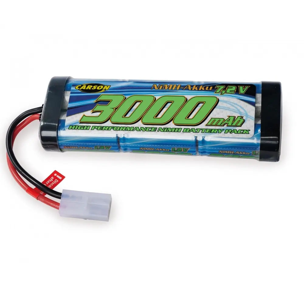 Batterie NiMH 7,2V 3000mAh Race avec connecteur Tamiya - CARSON500608224