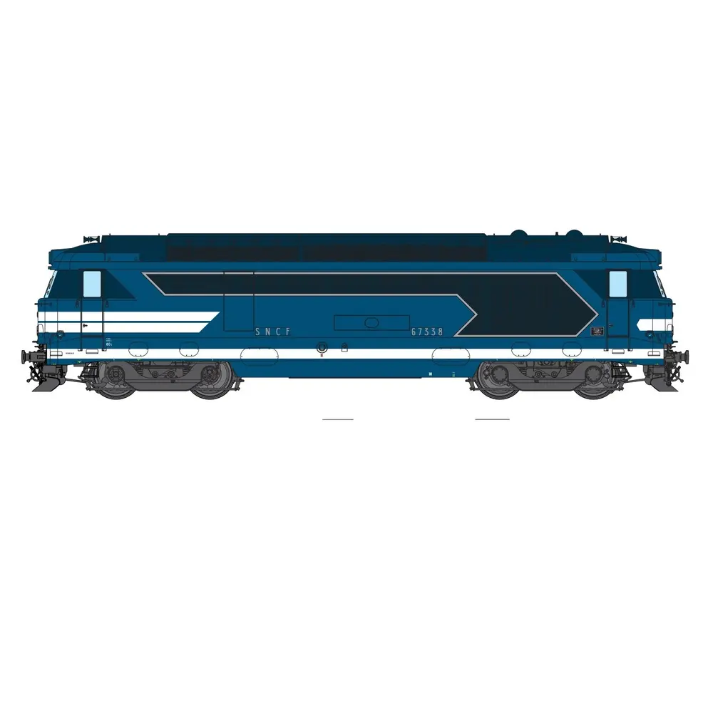 Locomotive diesel BB 67338 avec cabine renforcée - Chrezo 670-08 - 0 1/43 - SNCF - Analogique - EP. IV - V