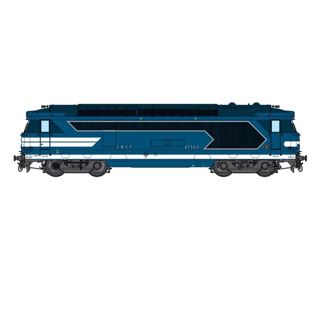 Locomotive diesel BB 67303 avec cabine renforcée - Chrezo 670-07 - 0 1/43 - SNCF - Analogique - EP. III - IV