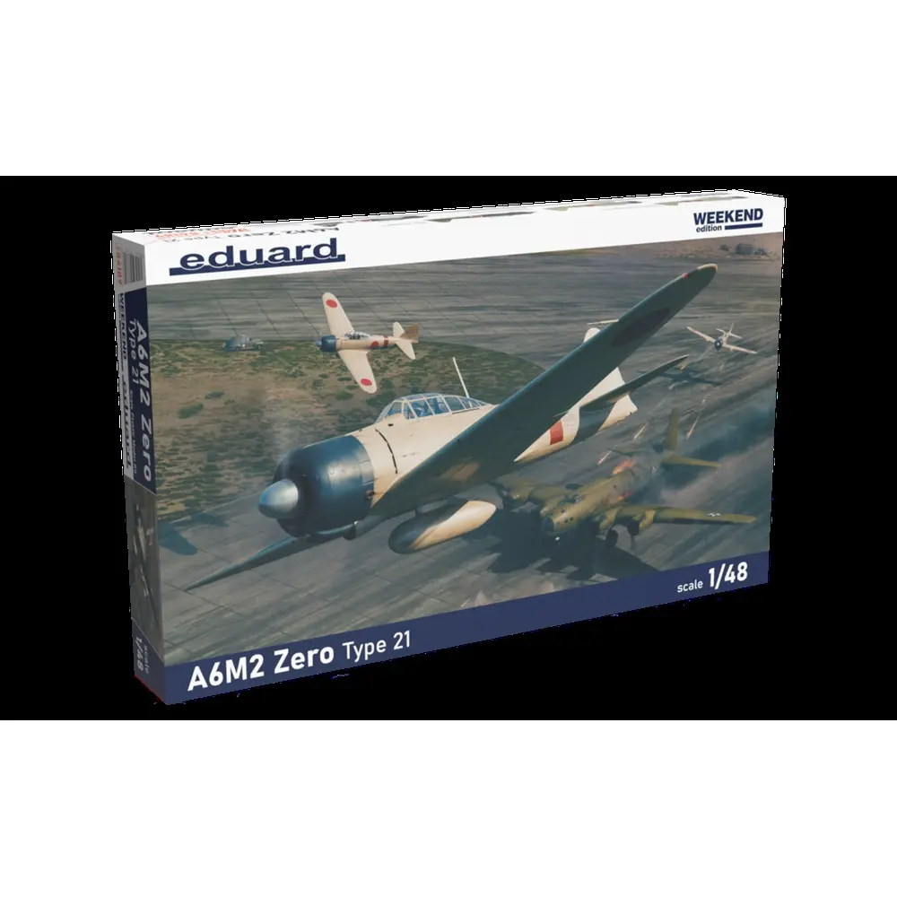 Avion de combat Naval Japonais - A6M2 Zéro Type 21 - Eduard Plastic Kits 84189 - 1/48