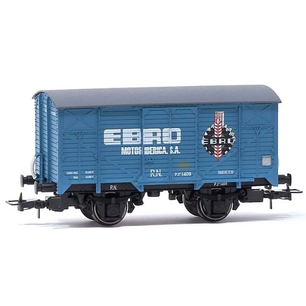 Wagon couvert à 2 essieux PJ, "Ebro" - Électrotren HE6057 - HO 1/87 - RN - Ep III - 2R