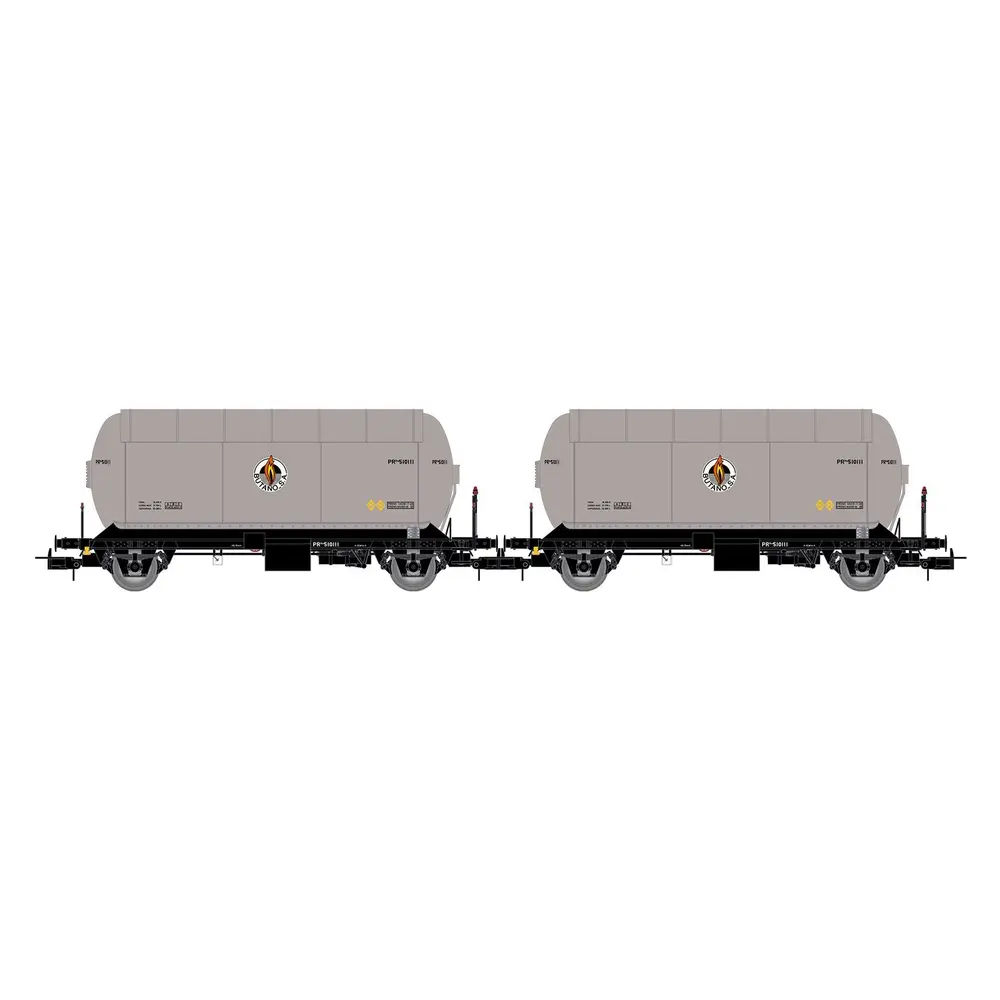 2 wagons citernes à essence PR "Butano S.A." - Electrotren HE6073 - HO 1/87 - RENFE - Ep III-IV - 2R