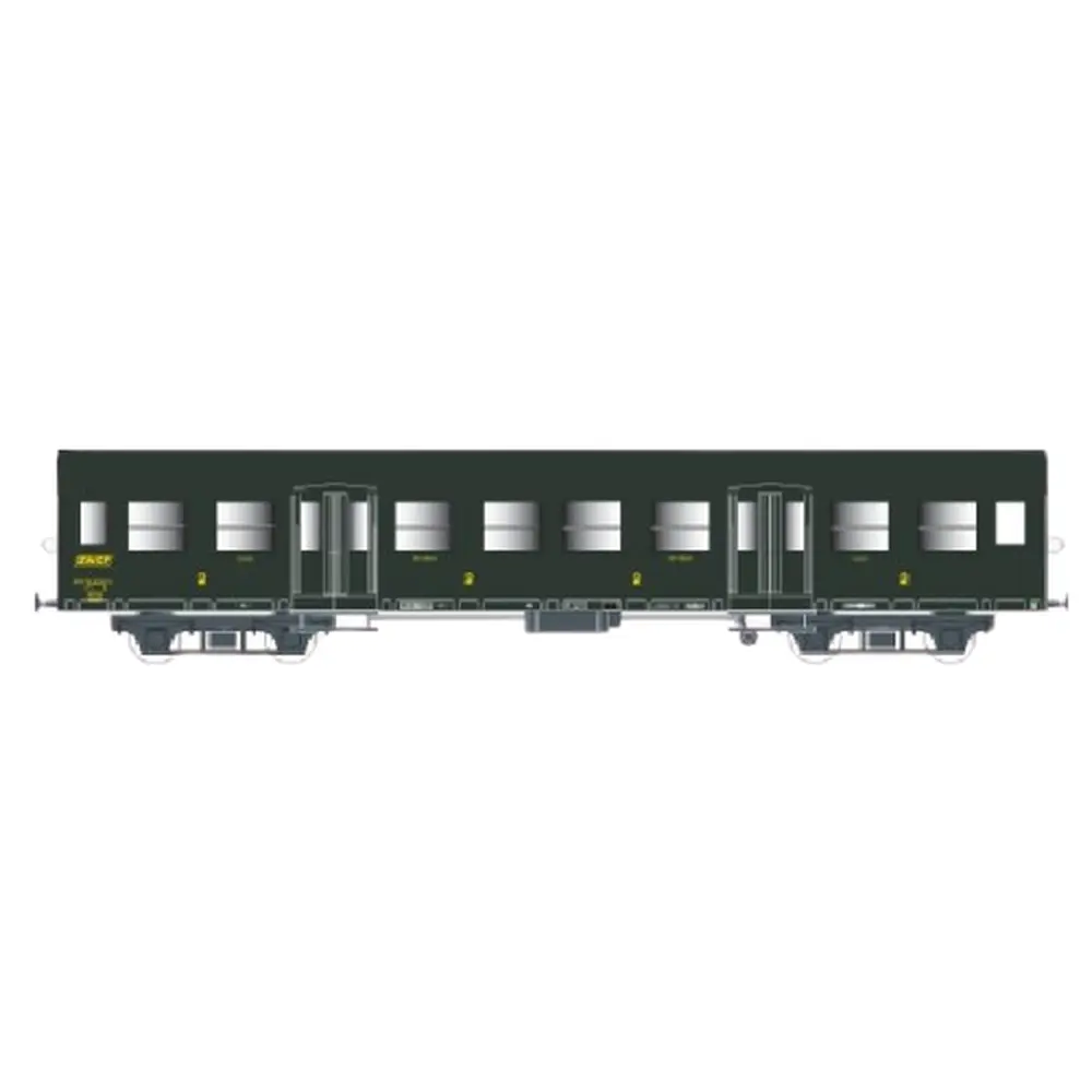 Voiture Romilly - Vert + Chassis Gris - SNCF - EP. IV - EPM 41.33.07 - HO : 1/87