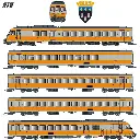 Rame RTG 5 éléments N°37 dépôt de Caen - EPM 221504S - HO 1/87 - SNCF - Ep V - Digital sound - 2R