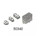 2 Haut-parleurs 11x15mm et plaque de montage universel 8 ohms ESU 50340