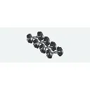 Lot de 4 essieux AC ESU 41200 - HO 1/87 - Diamètre : 10.8 mm - L : 23.1mm