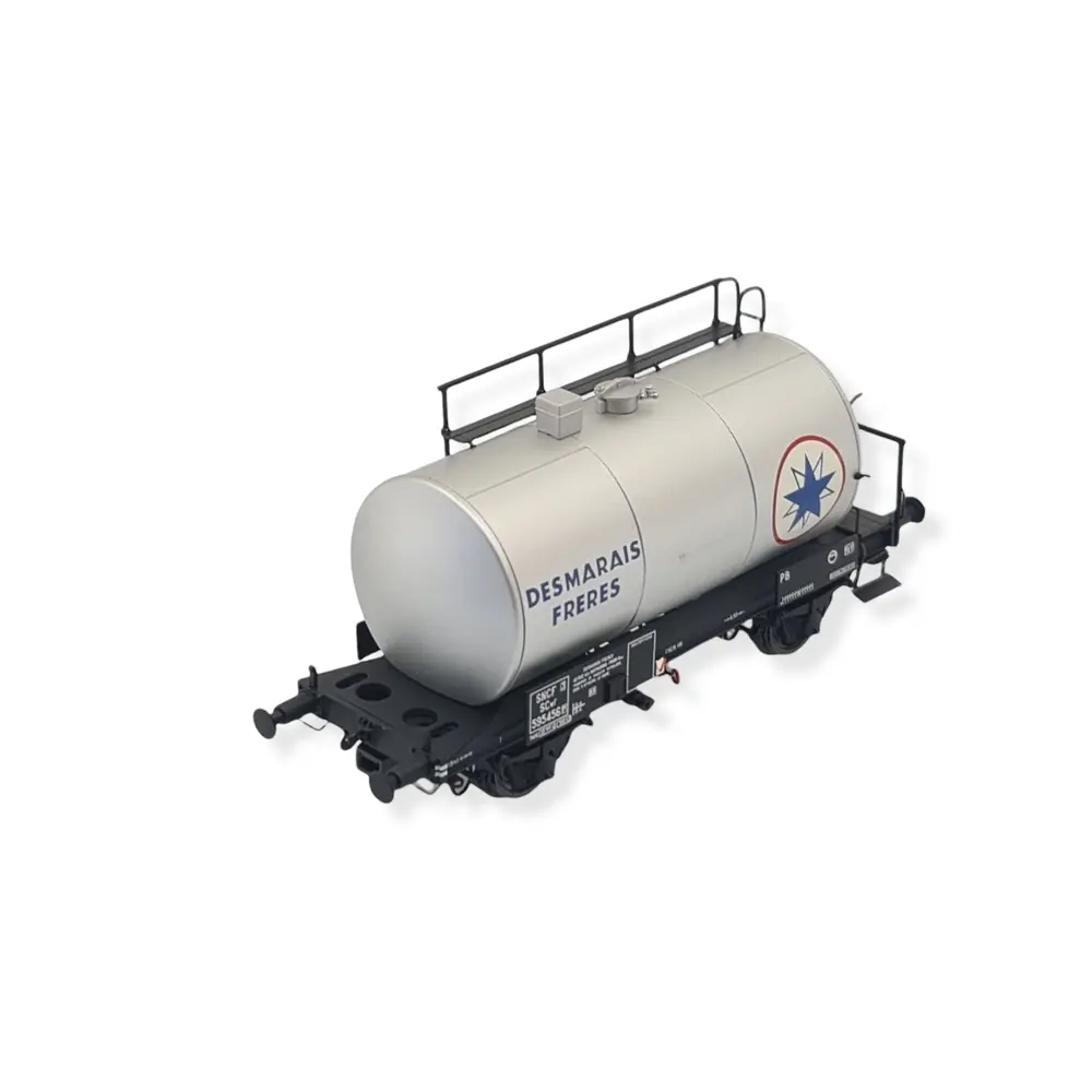 Wagon Citerne Uedinger "Desmarais" - Gris - 30m3 - MAKETIS / EXACT TRAIN 20622 - SNCF - HO : 1/87 - EP. III
