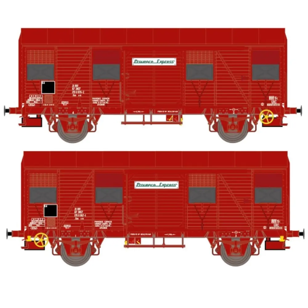 Coffret de 2 wagons couverts - Exact-Train 20926 - HO 1/97 - SNCF - EP IV - 2R