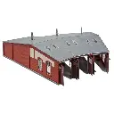 Rotonde à locomotives à 3 emplacements FALLER 120176 - HO 1/87