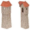 2 Tours-remparts - FALLER 130403 - HO 1/87 - EP I