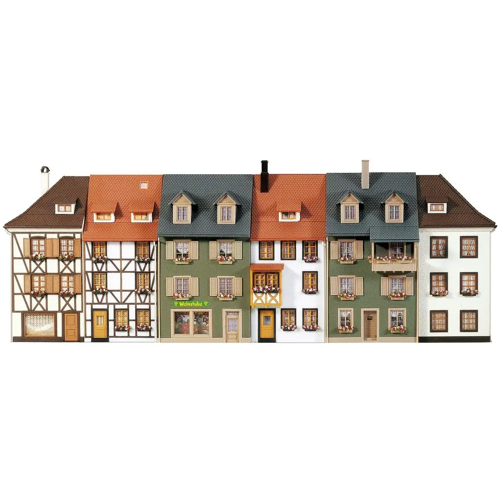 6 Maisons en relief - Faller 130430 - HO 1/87