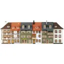 6 Maisons en relief HO 1/87