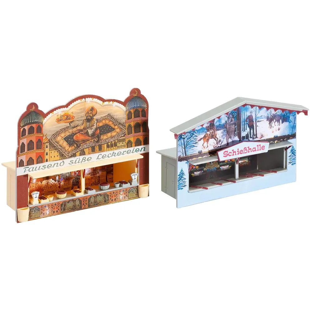 Stands de Foire - 96x32x77mm - 132 Pièces - Faller 140320 - EP. III - HO : 1/87