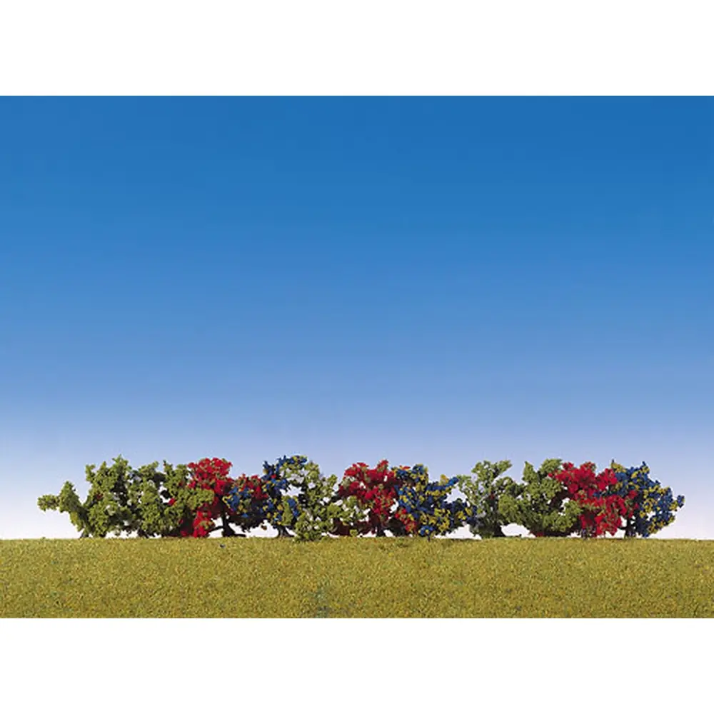 12 buissons de différentes couleurs