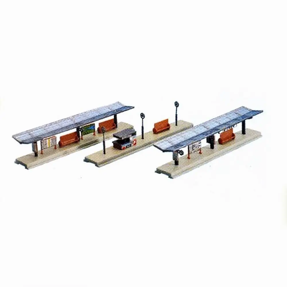 Ensemble de 3 quais avec accessoires - Faller 222119 - N 1/160