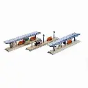 Ensemble de 3 quais avec accessoires - Faller 222119 - N 1/160