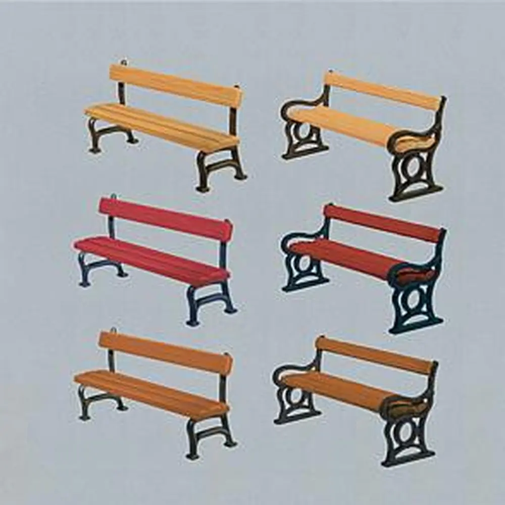 Lot de 12 bancs de parc - Faller 180443 - HO 1/87 - EP III