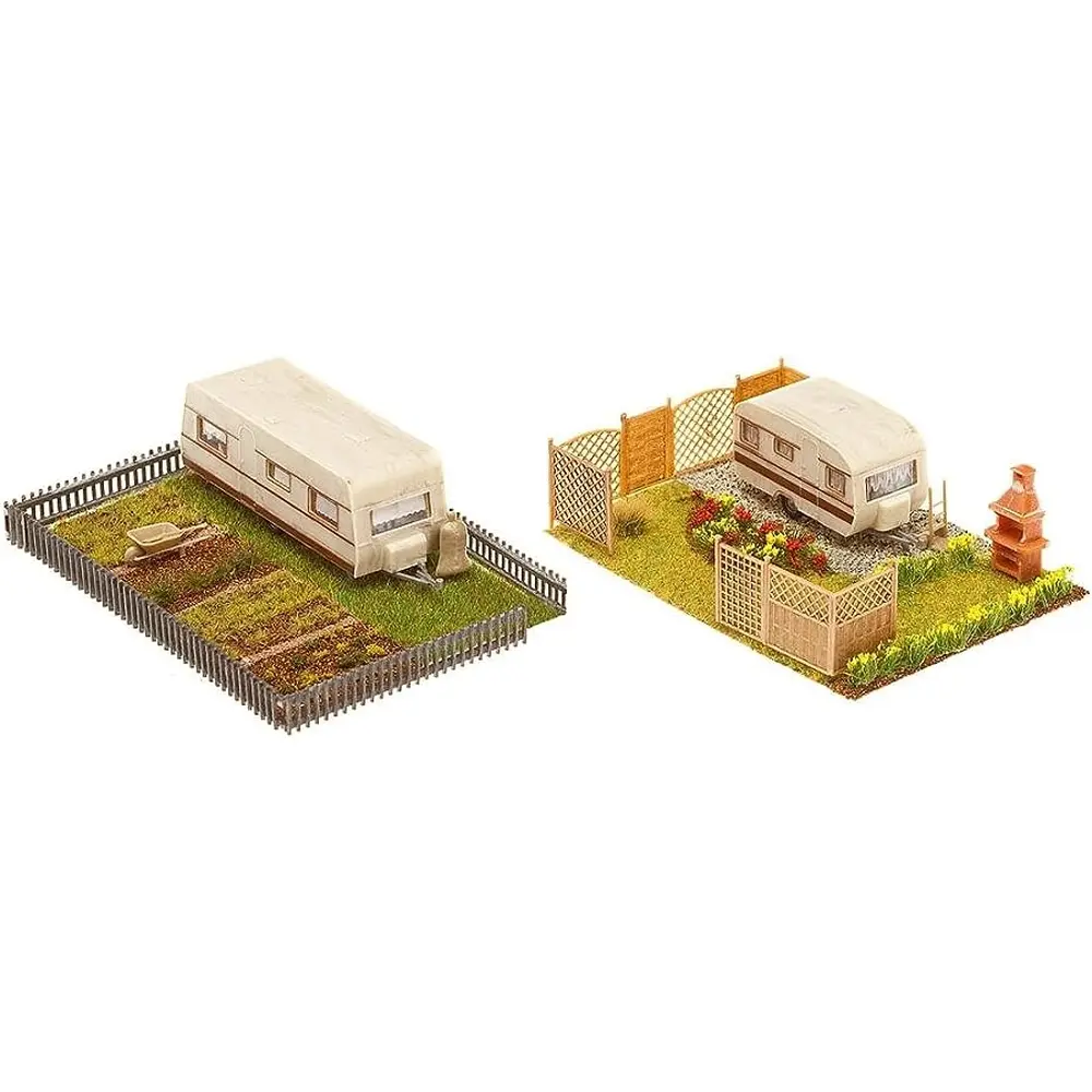 2 Jardins avec caravanes - FALLER 180495 - HO 1/87 - EP III