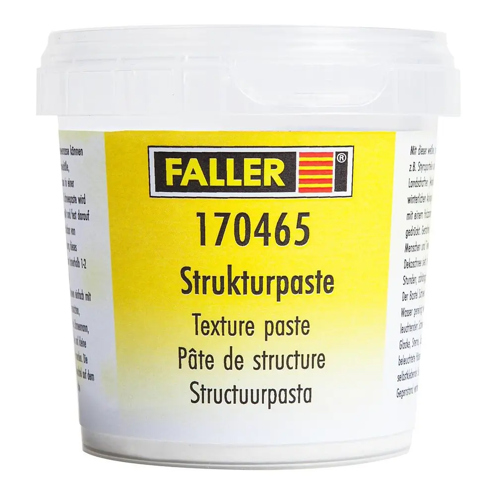 Pot de Pâte Acrylique de Structure - Blanc Mat à Grain Fin - 200 Grammes - Faller 170465 - Toutes Echelles