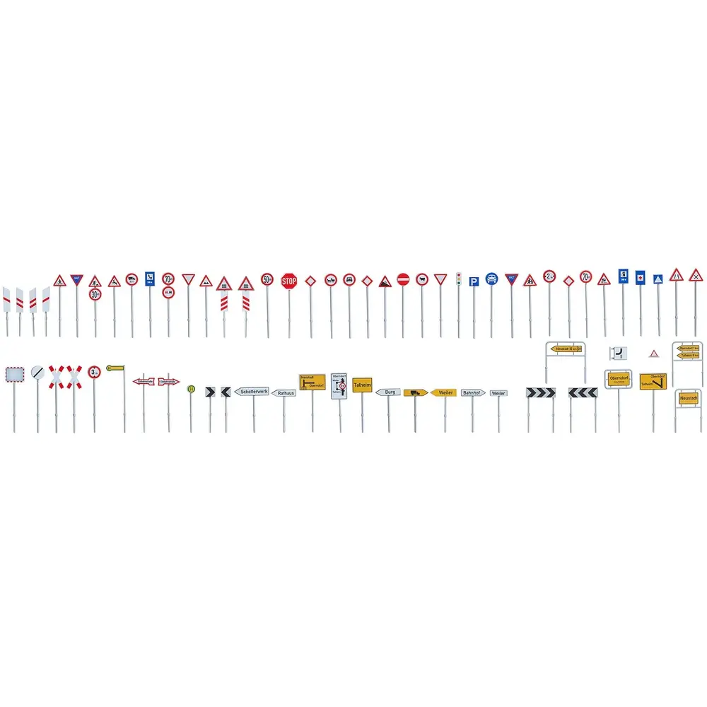Set panneaux de route - Faller 180534 - HO 1/87 - Ep III