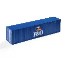 Conteneur Hi-Cube 40' - P&O - Bleu - 140x28x33mm - Faller 180843 - EP. V - HO : 1/87