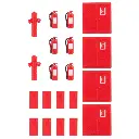 Extincteurs et bouches d'incendie FALLER 180950 - HO 1/87