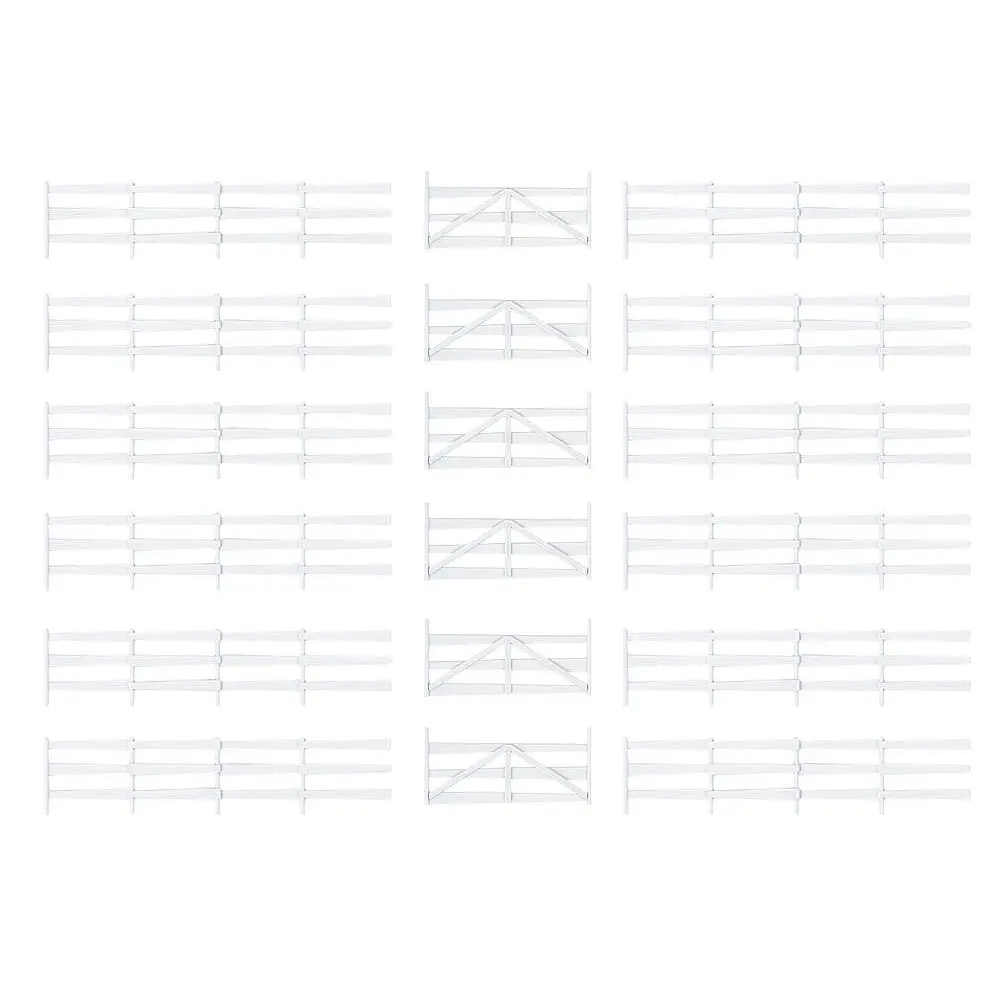 Clôture pour enclos, imitation bois blanc