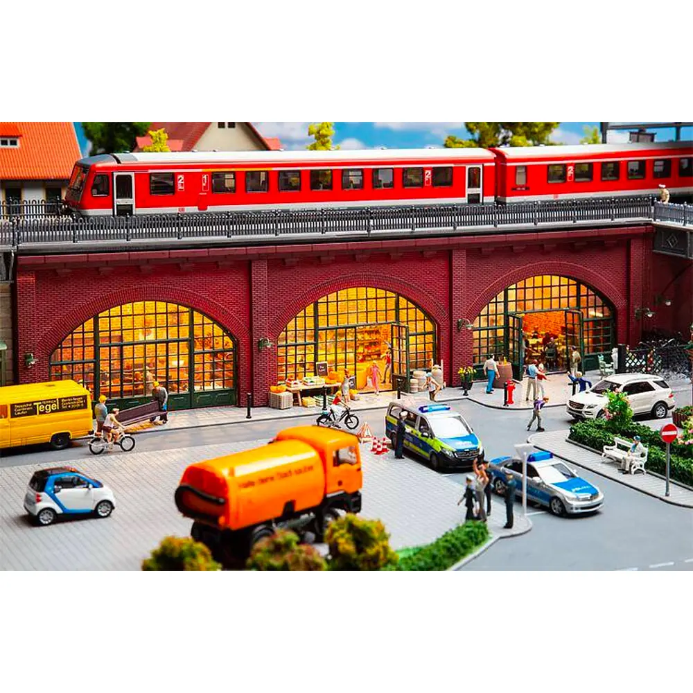 Arcades avec boutiques et intérieurs - FALLER 120571- HO 1/87 - EP III