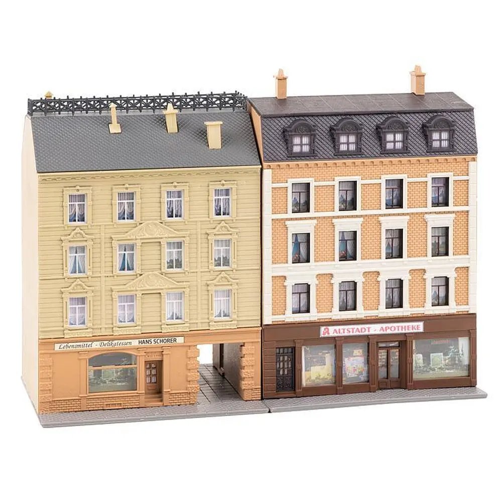 Immeubles urbains avec épicerie fine et pharmacie - Faller 232384 - N 1/160