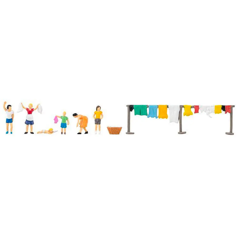 Personnages Jour de lessive - HO 1/87 - FALLER 151602