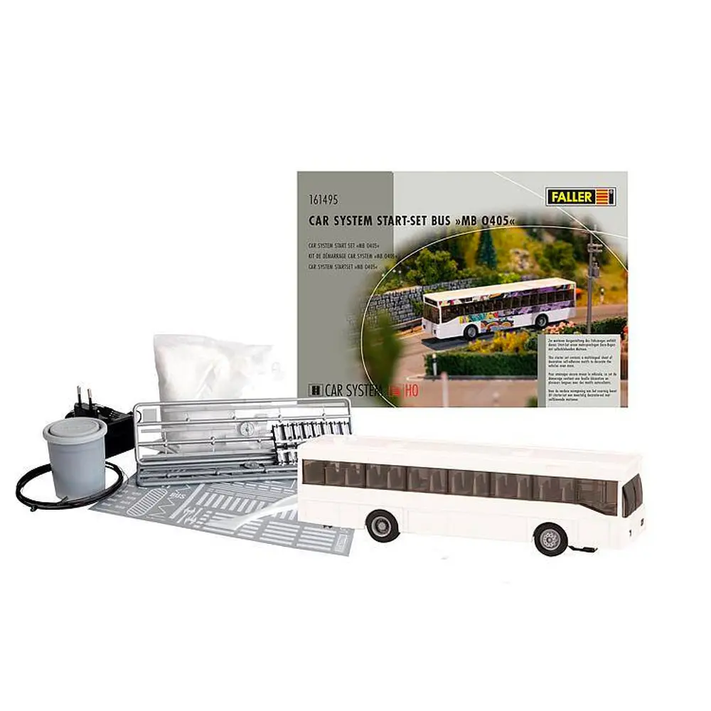 Kit de départ Car System MB 0405 + décorations Faller 161495 - HO : 1/87