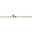 Set de 12 moutons avec bergers et son chien Faller 155901 - N : 1/160