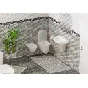 Set salle de bain en céramique grise Faller 180993 - HO : 1/87 - EP IV