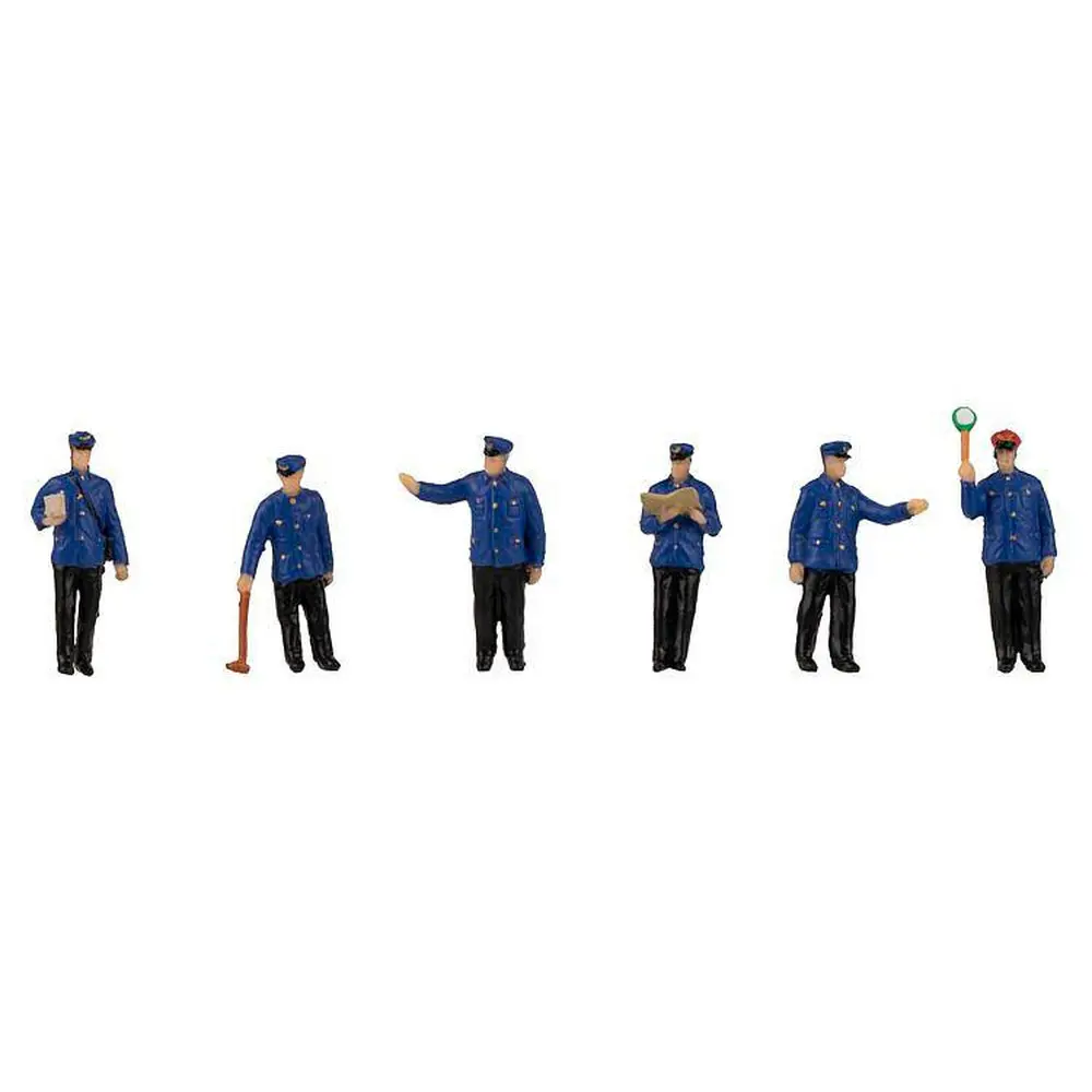 Lot de 6 personnages Personnel des chemins de fer - Faller 151623 - HO 1/87 - Ep III