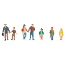 Lot de 7 personnages Parents avec enfants Faller 151666 - HO : 1/87