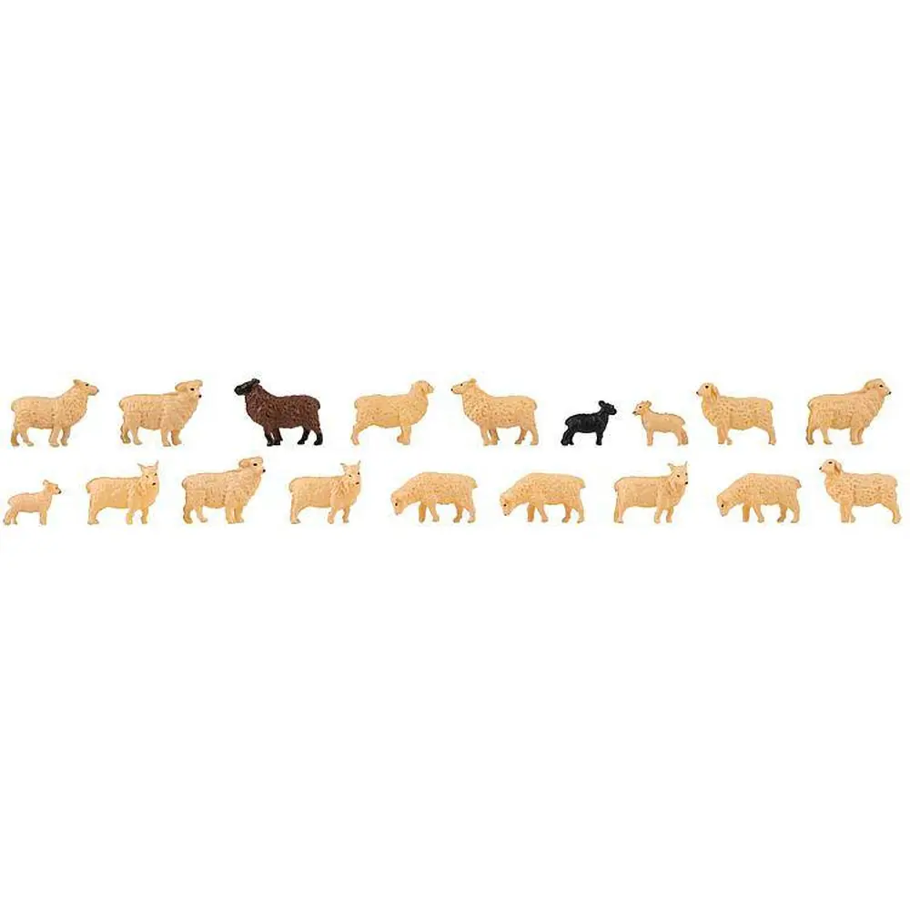Lot de 18 animaux moutons domestiques Faller 151917 - HO : 1/87