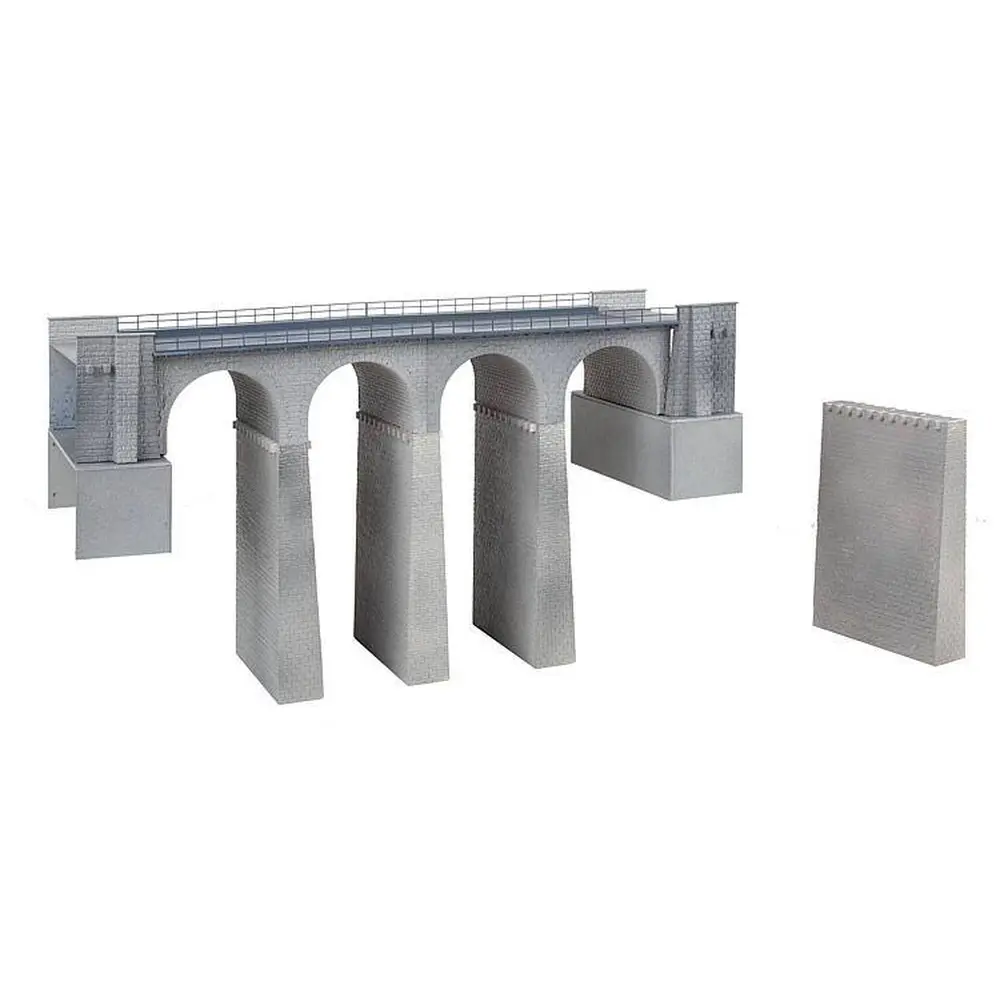 Coffret Viaduc ferroviaire à 2 voies en béton Faller 120465 - HO : 1/87 - EP II